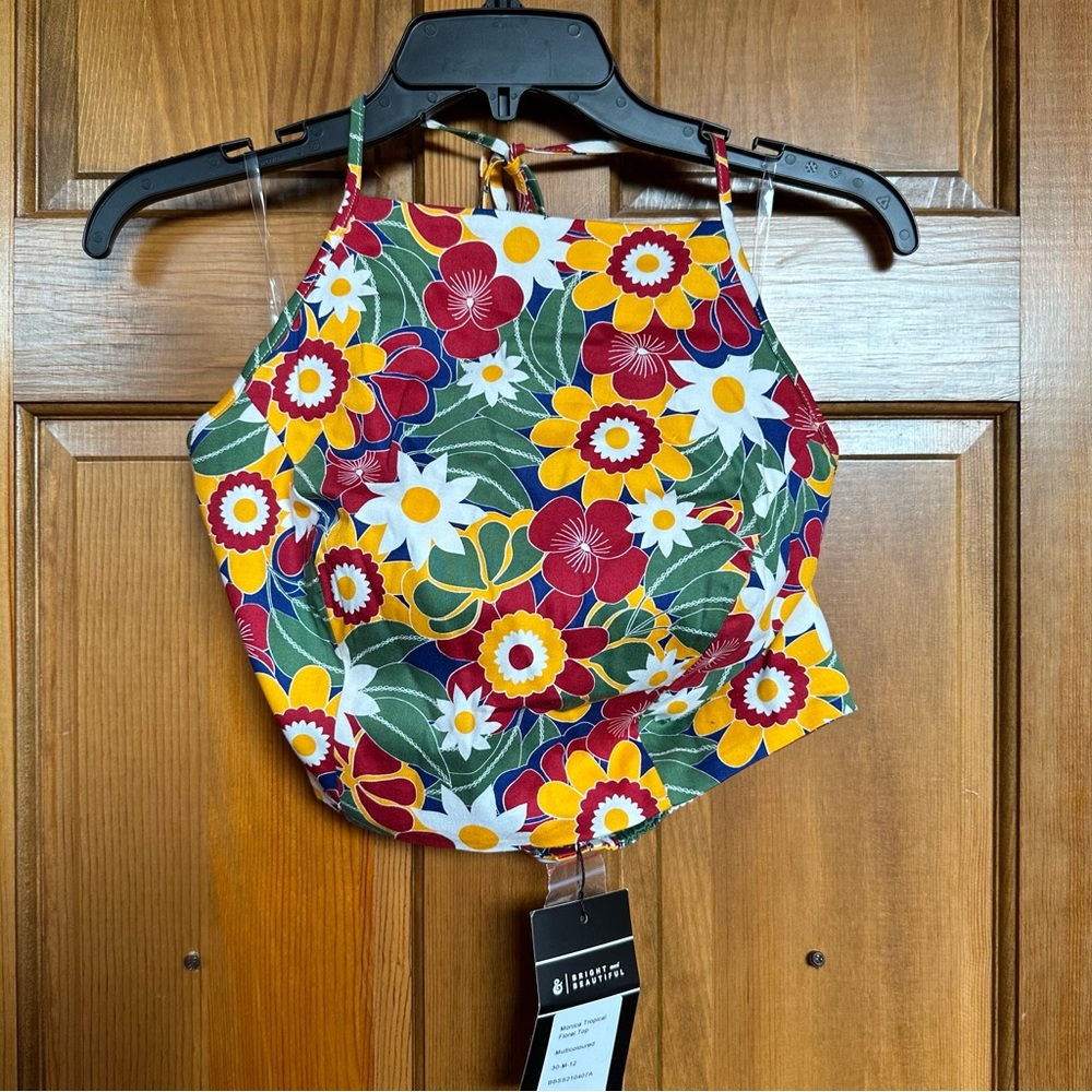NWT “Dazzles in Daylight Halter Top”, Modcloth, UK 12 / US 8